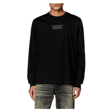 Tričko Diesel T-Must-Ls-Slits-N T-Shirt Čierna
