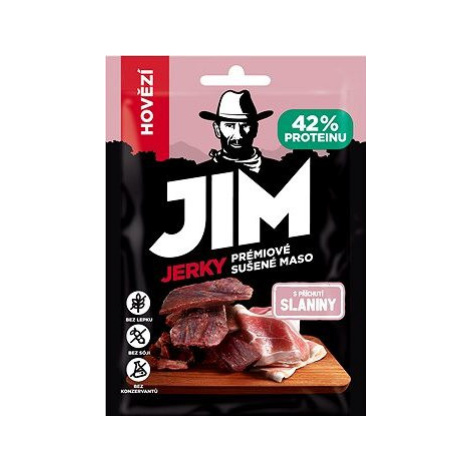 JIM JERKY hovädzie s príchuťou slaniny 23 g