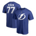 Tampa Bay Lightning pánske tričko blue #77 Victor Hedman Stack Logo Name & Number