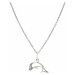 Praqia Jewellery Dievčenské strieborný náhrdelník Delfín KO1625_BR030_40_RH (retiazka, prívesok)