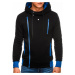 Ombre Hoodie B297 Black/Blue