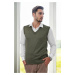 90829 Dewberry V Neck Sleeveless Knit Mens Sweater-NEFTİ