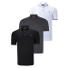 TRIPLE SET T8586 DEWBERRY MEN'S T-SHIRT-BLACK-WHITE-ANTHRACITE