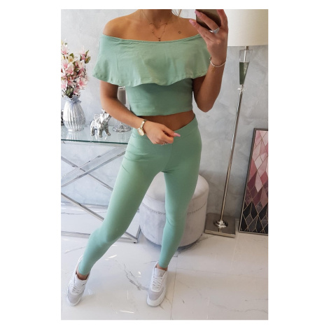 Dark mint frills set