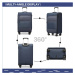 British Traveller Suitcase kufor s mäkkým povrchom a s priehradkou na notebook - navy - 40L