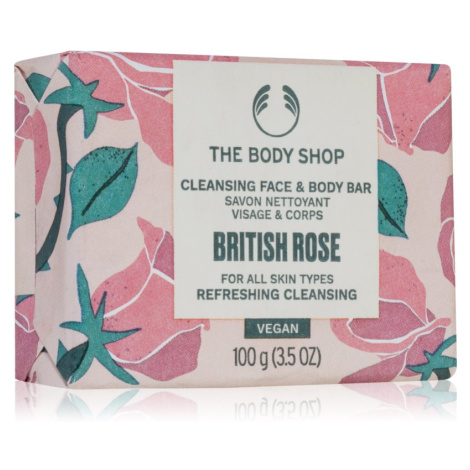 The Body Shop British Rose tuhé mydlo na telo a tvár