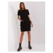 Black basic dress with short sleeves