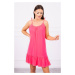 Dress with thin straps pink neon