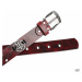 opasok s kovom Leather & Steel Fashion red