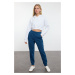 Trendyol Indigo Basic Jogger Thick Inside Fleece Knitted Sweatpants