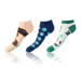 Zábavné nízke crazy ponožky unisex v sete 3 páry CRAZY IN-SHOE SOCKS 3x - BELLINDA - tmavo modrá
