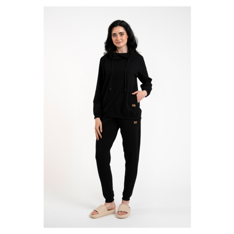 Women's Long Sleeve Sweatshirt Malmo - Black Italian Fashion