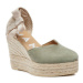 Manebi Espadrilky Hamptons Heart-Shaped Wedge Espadrilles W 0.1 WH Zelená