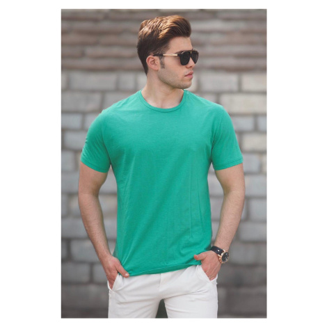 Madmext Men's Green Basic T-Shirt 5268
