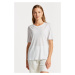 TRIČKO GANT REL DRAPED SS T-SHIRT WHITE