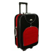 Čierno-červený látkový cestovný kufor &quot;Movement&quot; - veľ. M, L, XL