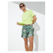 Koton Swim Shorts Leaf Printed Waistband Pocketed