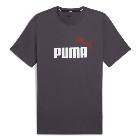 PUMA Funkčné tričko 'ESS'  antracitová / červená / biela