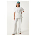 Happiness İstanbul Women's White T-Shirt Tracksuit Set