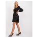 Čierne elegantné šaty s viazaním -LK-SK-508834.37X-black
