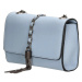 Modrá zdobená crossbody kabelka s retiazkou „Bling“