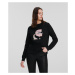 Mikina Karl Lagerfeld Boucle Profile Sweatshirt Čierna