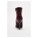 Trendyol Claret Red Women's Pointed Toe Boots & Booties