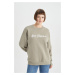 DEFACTO Relax Fit Crew Neck Thick Sweatshirt