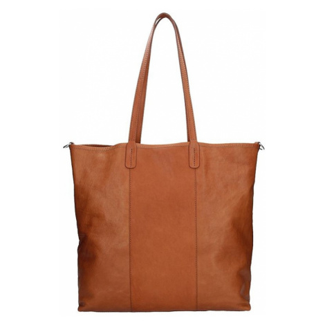 Dámska kožená kabelka Facebag Gwen - hnedá