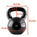 KNV28 ČERNÝ KETTLEBELL POKRYTÝ VINYLEM HMS