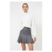 Koton Women Gray Pleated Mini Skirt
