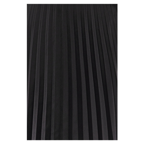 Trendyol Black Pleat Detailed Satin Fabric Midi Length Woven Skirt