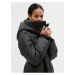 Čierny dámsky zimný prešívaný kabát s kapucňou GAP