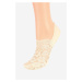 Svetlobéžové čipkované balerínkové ponožky High P36