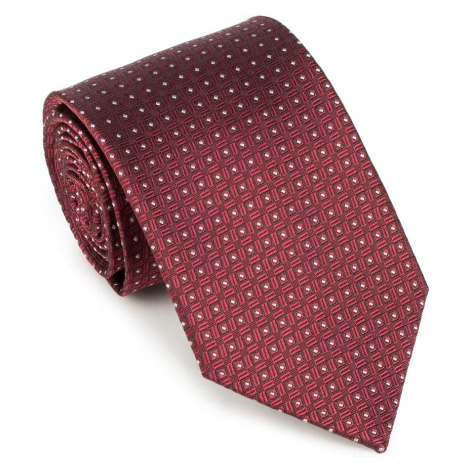 Bordovo-biela hodvábna kravata Wittchen
