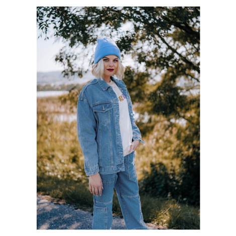 Trendyol Blue oversize Trucker džínsová bunda