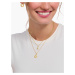 Thomas Sabo KE2222-413-39-L45V Gold-plated chain with star pendant