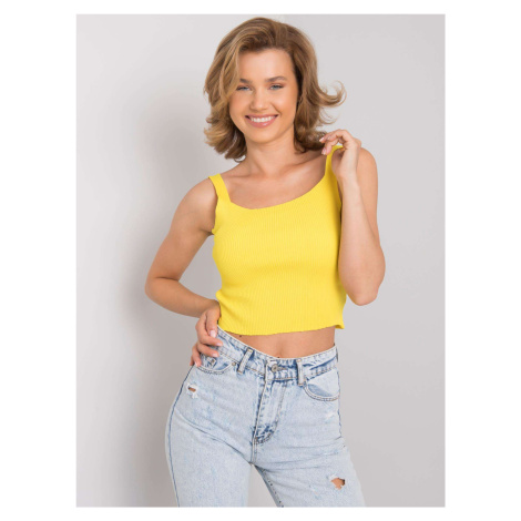 Women's yellow ribbed top