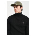 ROLÁK GANT COTTON CABLE TURTLE NECK BLACK