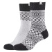 BIELO-ČIERNE VZOROVANÉ PONOŽKY SKECHERS CASUAL COZY JACQUARD 2PPK SOCKS SK41047-9202