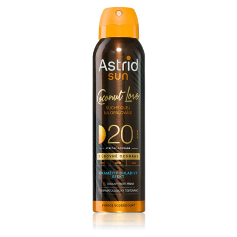 Astrid Sun Coconut Love suchý olej na opaľovanie SPF 20 so strednou UV ochranou