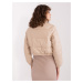 BÉŽOVÁ PREŠÍVANÁ CROP BUNDA NM-KR-T3-2658.99P-BEIGE