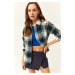 Olalook Women's Ecru Green Plaid Lumberjack Shirt