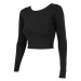 Dámske tréningové tričko s dlhým rukávom 4F WOMENS LONGSLEEVE TSDL019-20S-DEEP BLACK