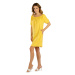 Litex Dámske šaty s krátkym rukávom 5E102 karí žltá