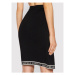 KARL LAGERFELD Puzdrová sukňa Logo Wrap 216W1241 Čierna Regular Fit