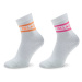 Converse Súprava 2 párov vysokých dámskych ponožiek E1028W-2012 Biela