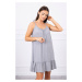 Dress with thin straps gray