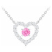 Preciosa Romantický strieborný náhrdelník First Love s kubickou zirkónia Preciosa 69