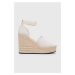Sandále Calvin Klein Jeans WEDGE SANDAL WIDE SU CON dámske, béžová farba, na kline, YW0YW00963